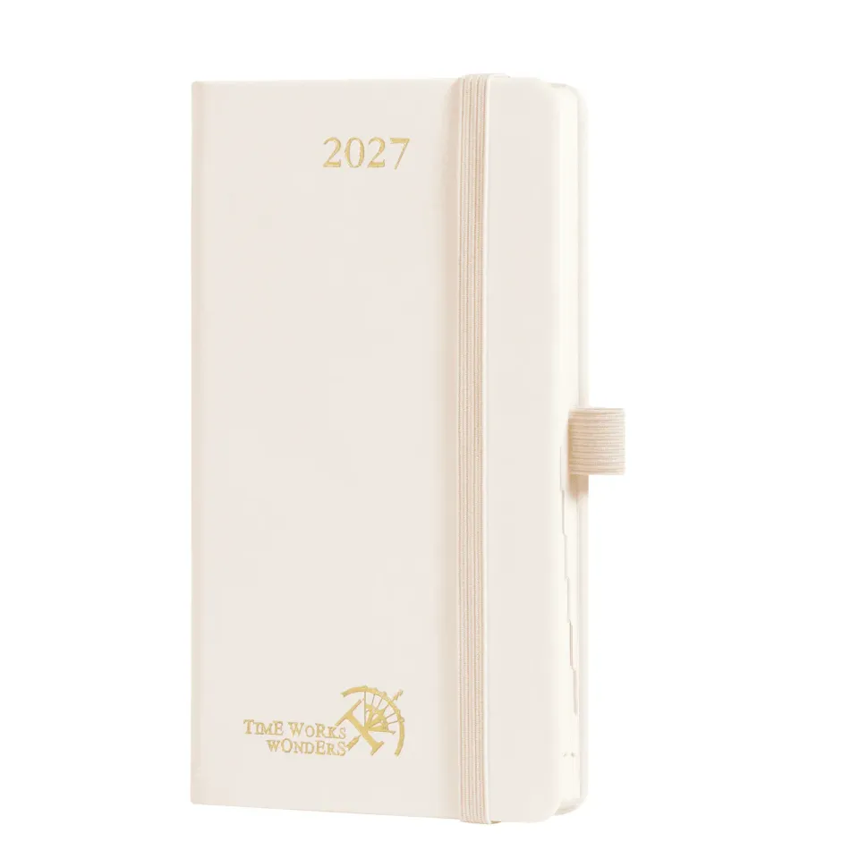 Poprun CENLTP7-27 agenda semainier 2027 poche beige avec notes