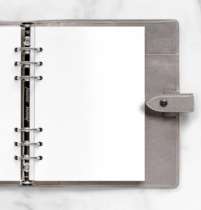 Filofax Classic recharge A5 feuillets unis blancs x25