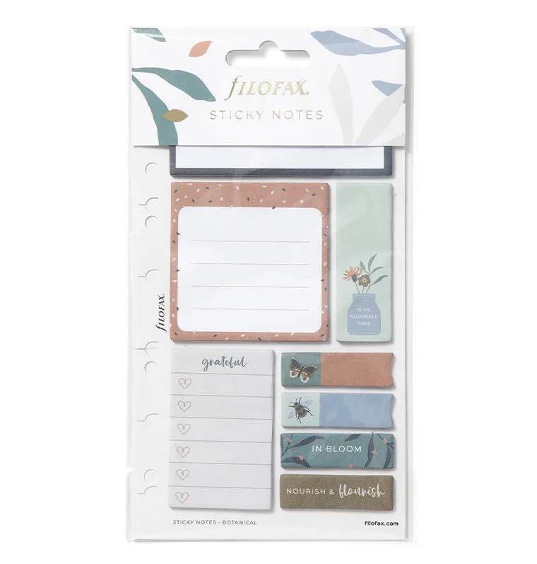 Filofax Botanical notes adhésives set A5 multiformat