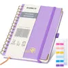 Poprun WH145S carnet quadrillé violet à spirale 120g