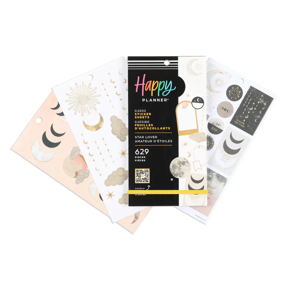 Happy Planner Star Lover stickers 629 pièces céleste