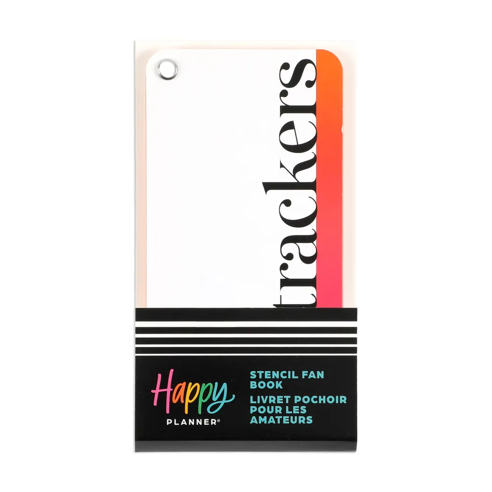 Happy Planner Trackers pochoir éventail 5 planches
