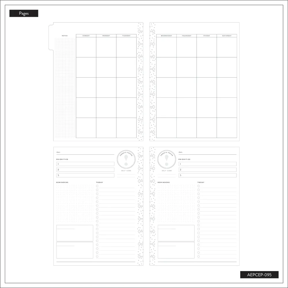 Happy Planner Boardwalk Ice Cream extension journalière 4 mois