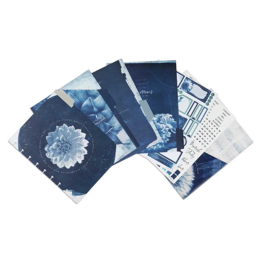 Happy Planner Cyanotype recharge agenda Classic 4 mois