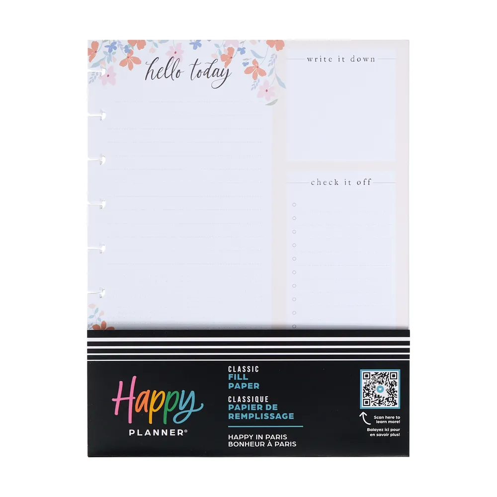 Happy Planner Happy in Paris recharge papier pointillé 40 feuilles