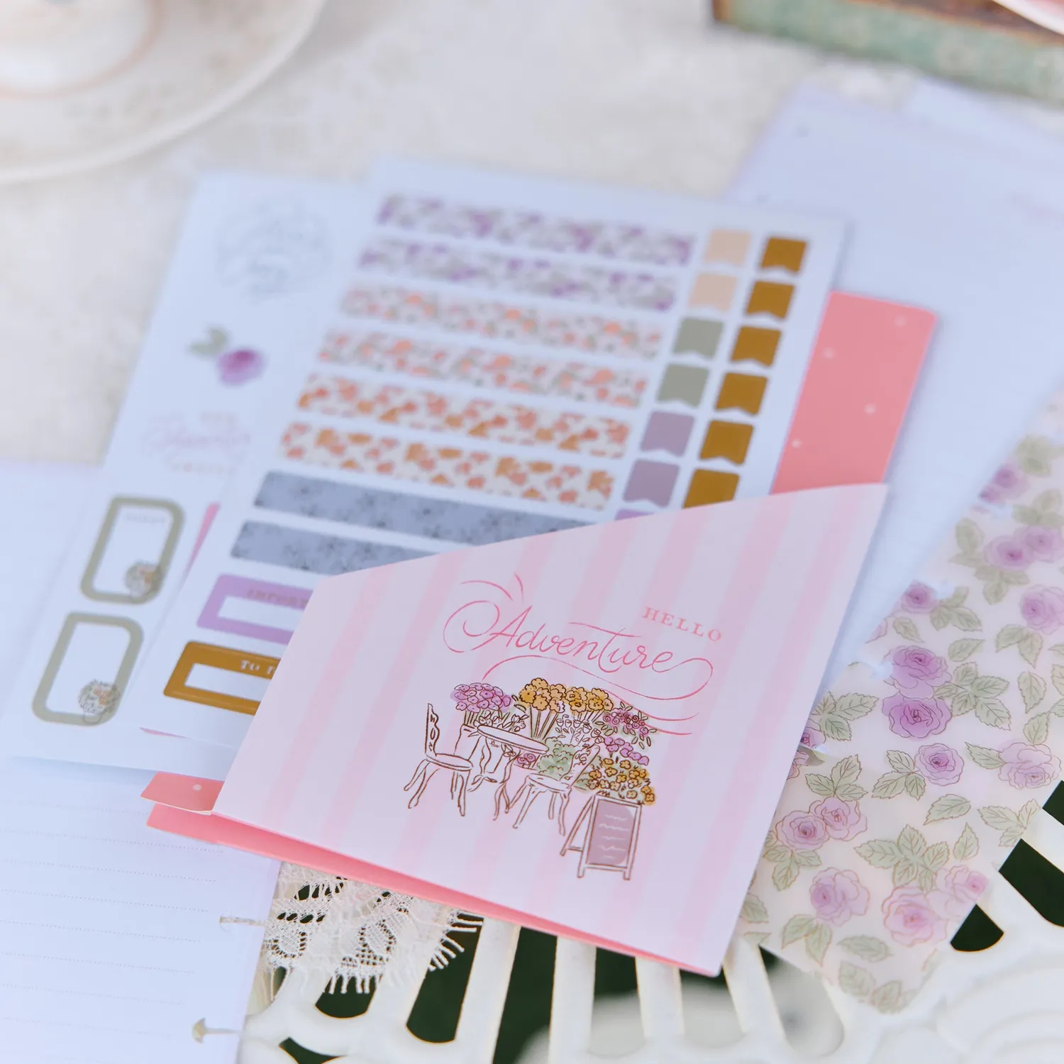 Happy Planner Seasonal Sidewalks pack accessoires Mini 4 saisons