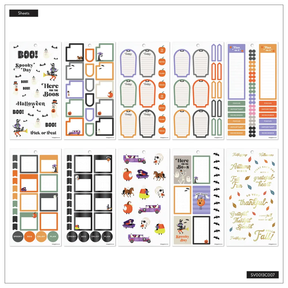 Happy Planner Autumn Accents stickers Classic 30 feuilles automne