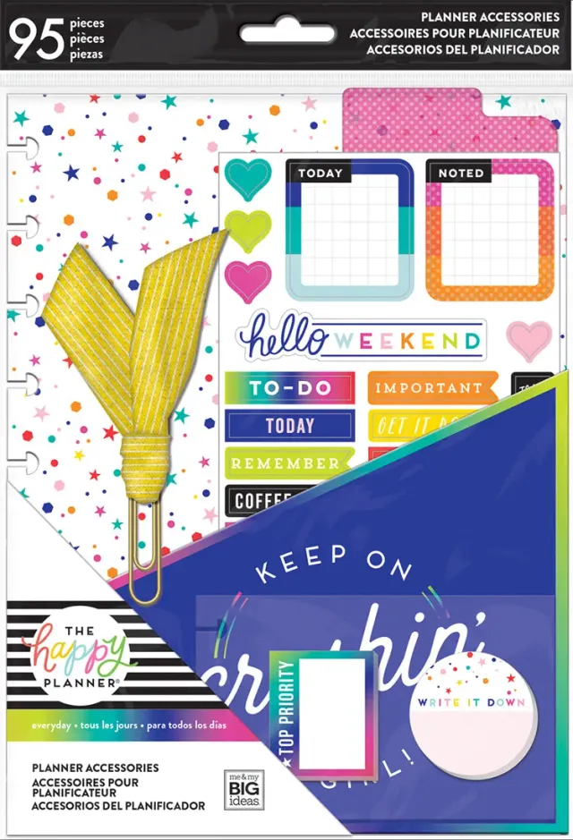 Happy Planner Crushin It pack accessoires Classic coloré