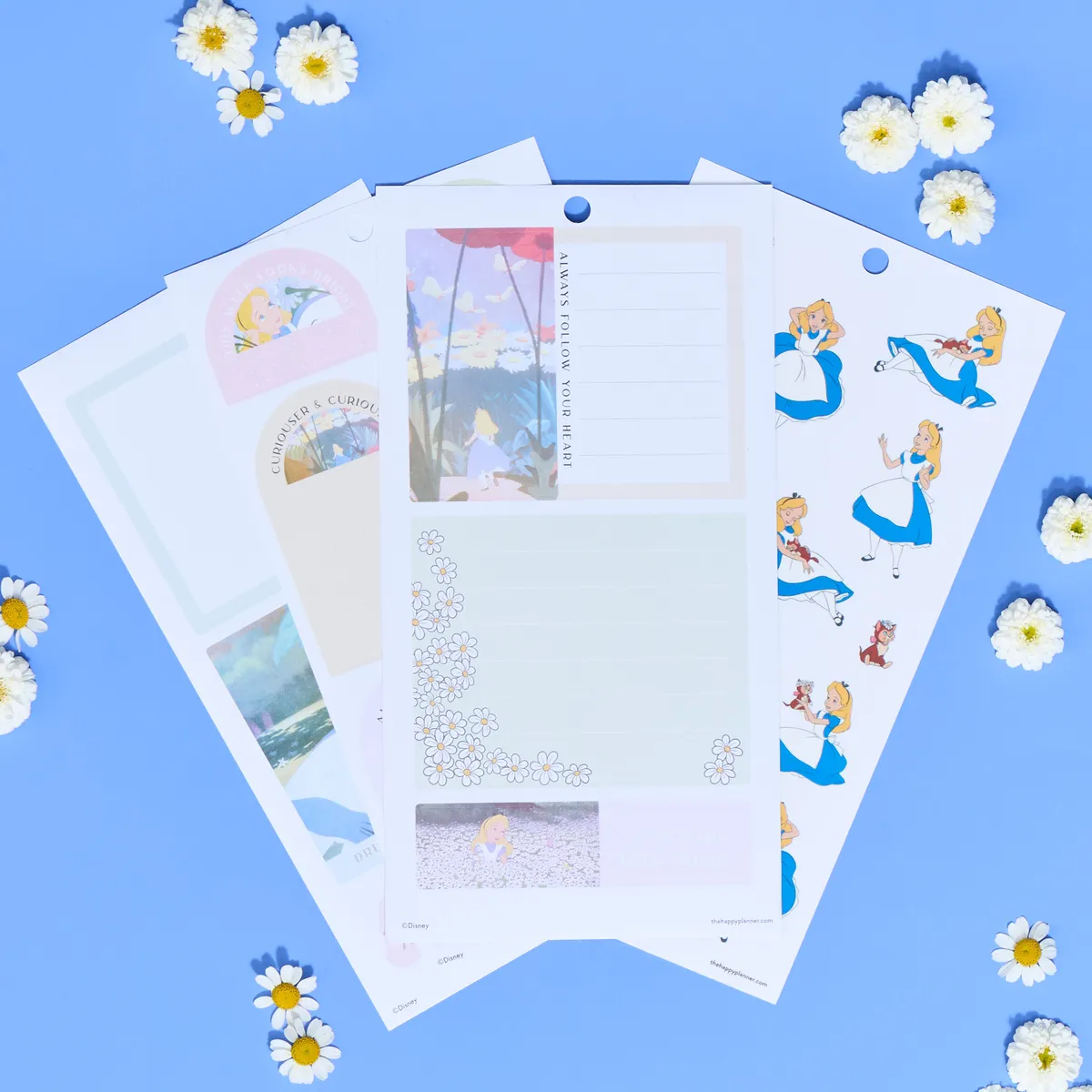 Happy Planner Disney Alice carnet stickers big 30 feuilles 414 pièces