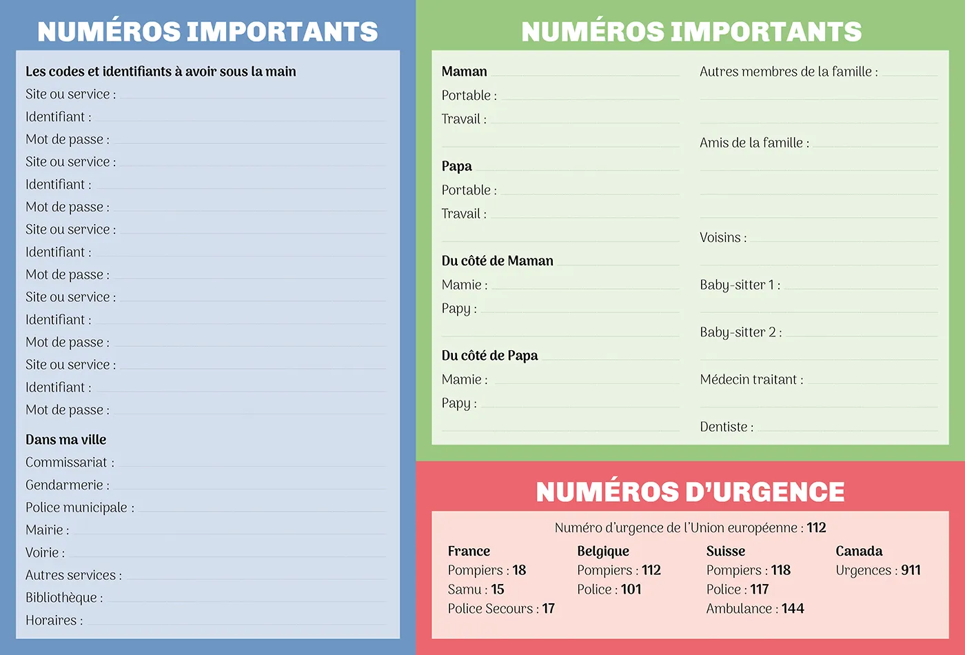 Frigobloc Ultra Simple calendrier familial aimanté sept 2024-déc 2025