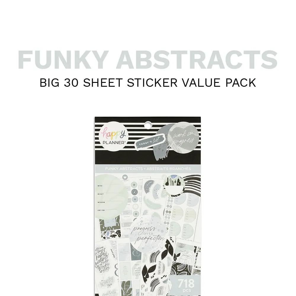Happy Planner Funky Abstracts carnet stickers 718 pièces