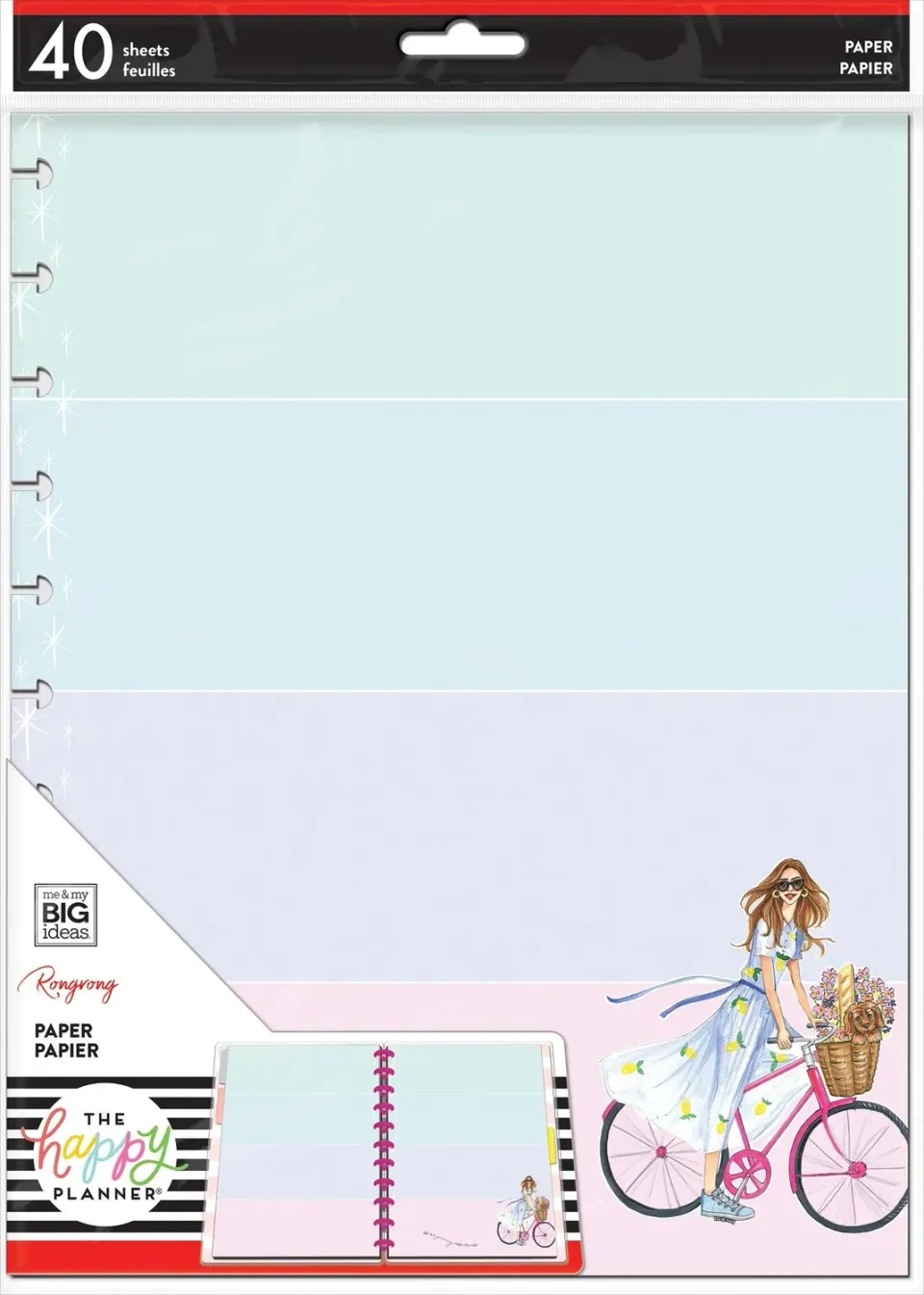 Happy Planner Rongrong Adventure papier recharge Big 40 feuilles