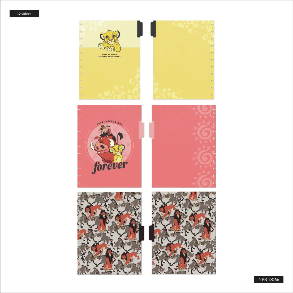 Happy Planner Disney Roi Lion Embrace Your Wild carnet Big pointillé