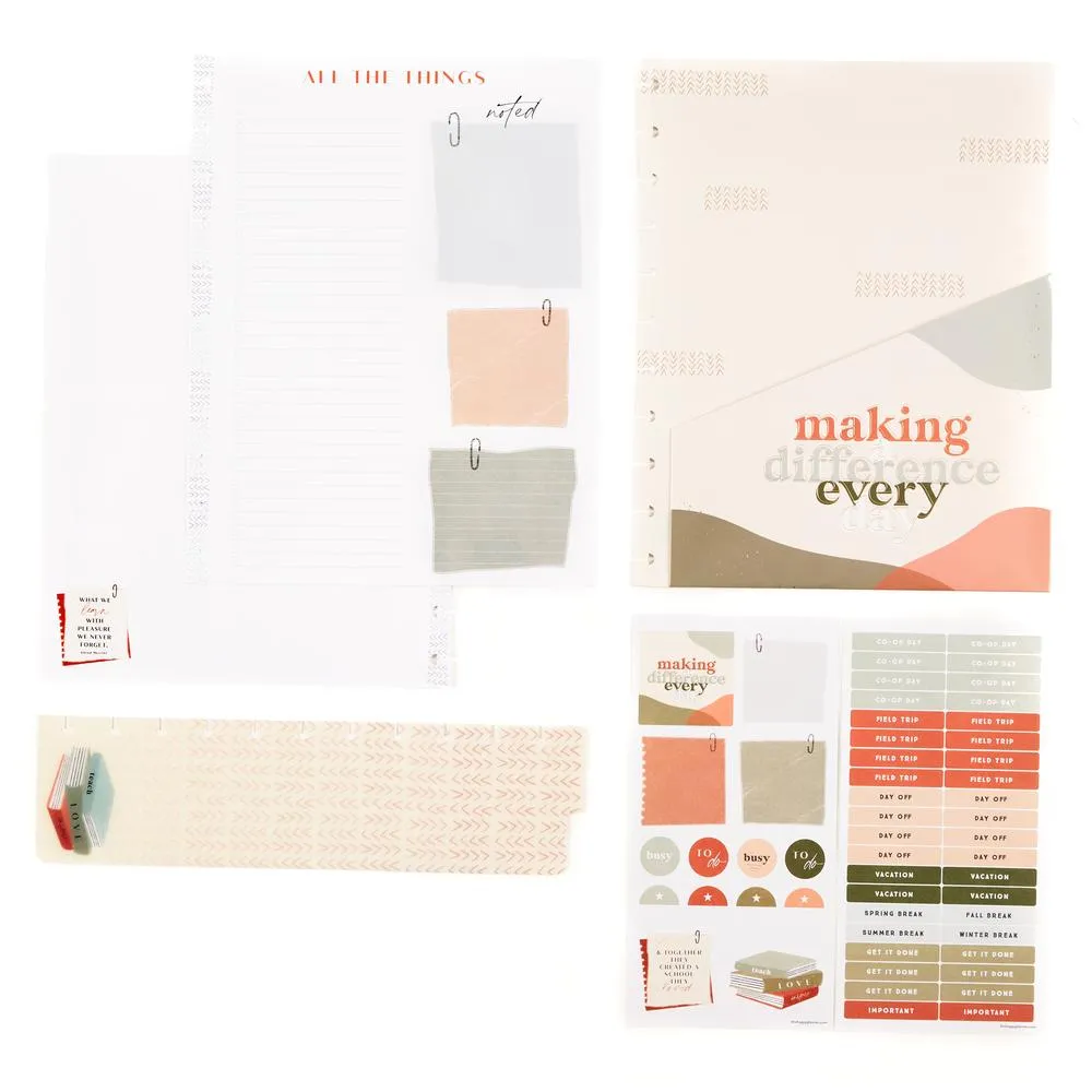 Happy Planner Peachy Homeschool kit accessoires Big