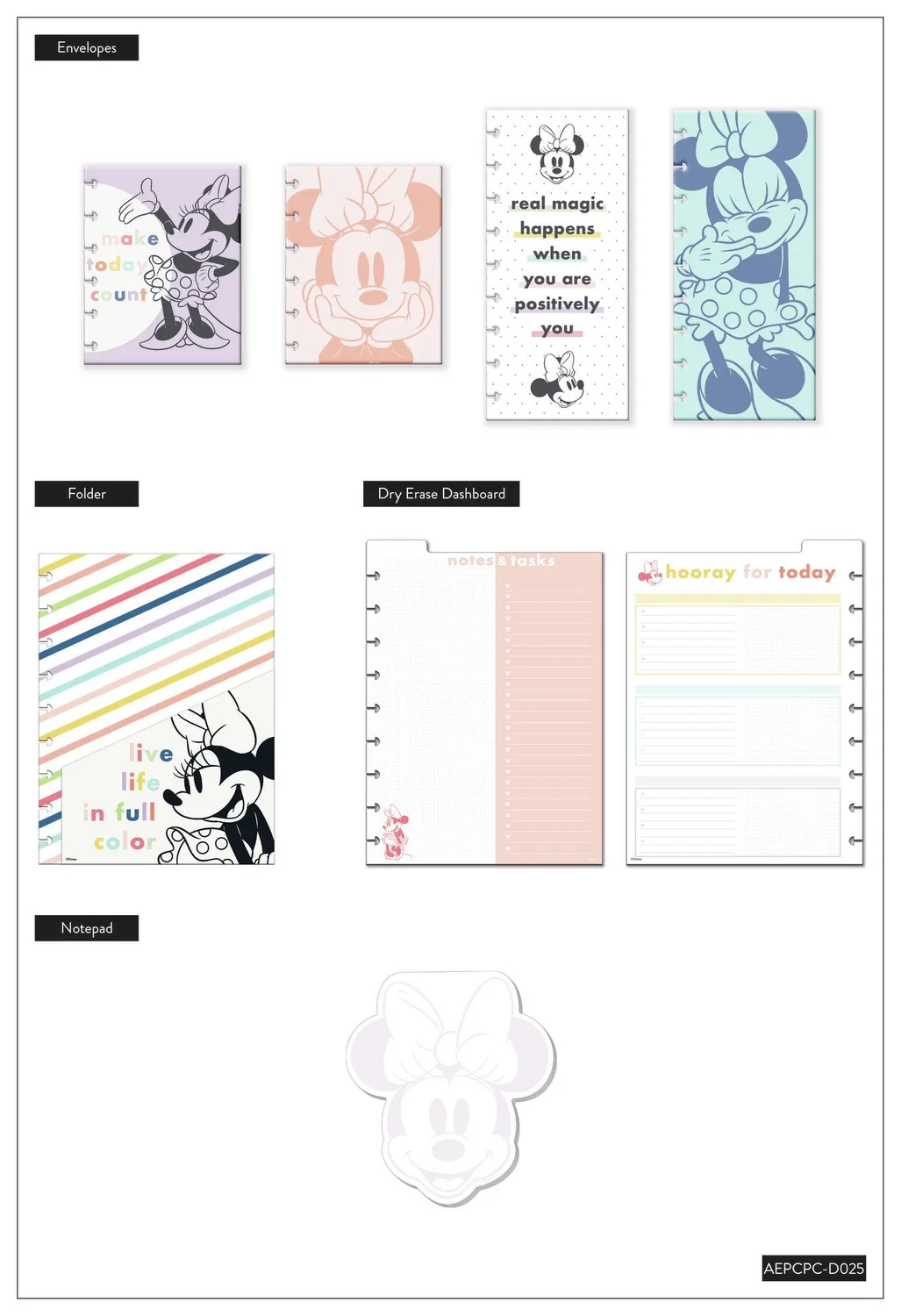 Happy Planner Minnie Mouse compagnon agenda Classic Minnie