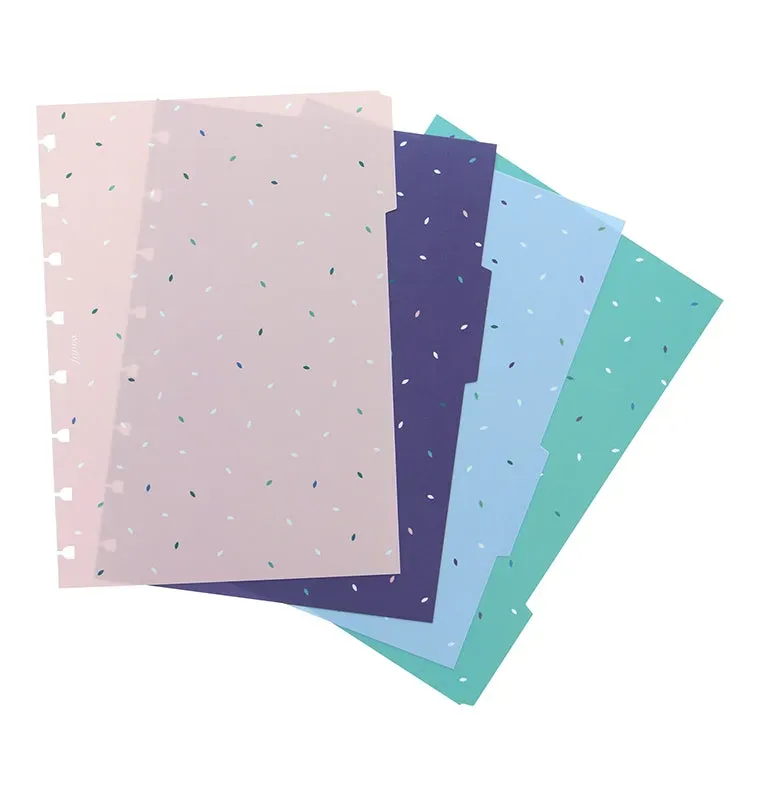 Filofax Garden intercalaires carnet A5 4 motifs fleuris