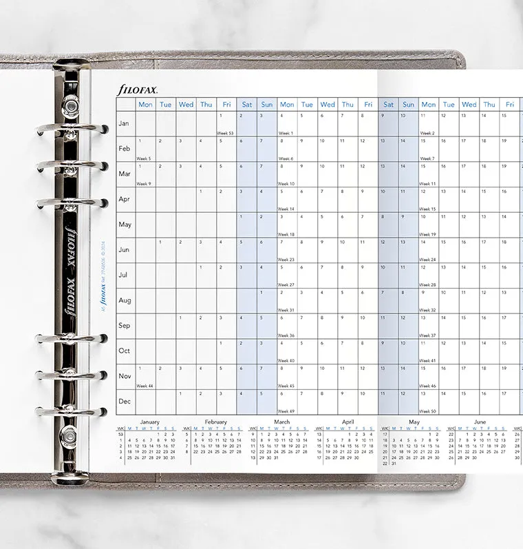 Filofax Classic planner annuel 2027 A5 horizontal anglais