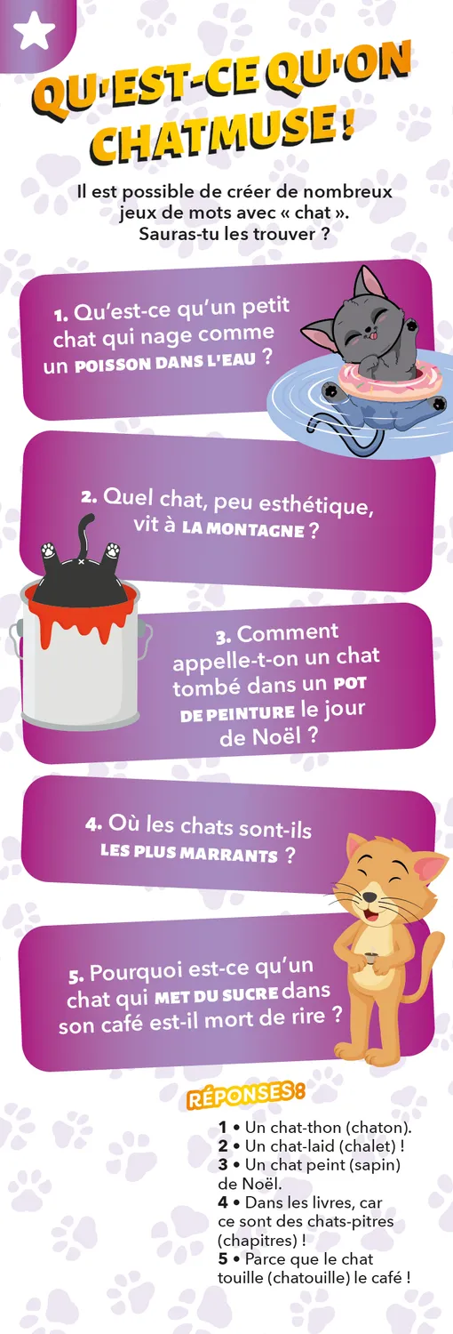 Frigobloc Éventail Passion Chats quiz enfant