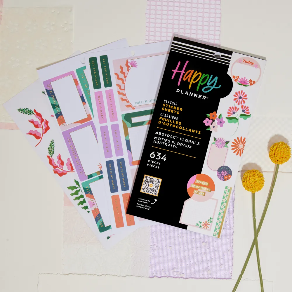 Happy Planner Abstract Florals carnet stickers floral