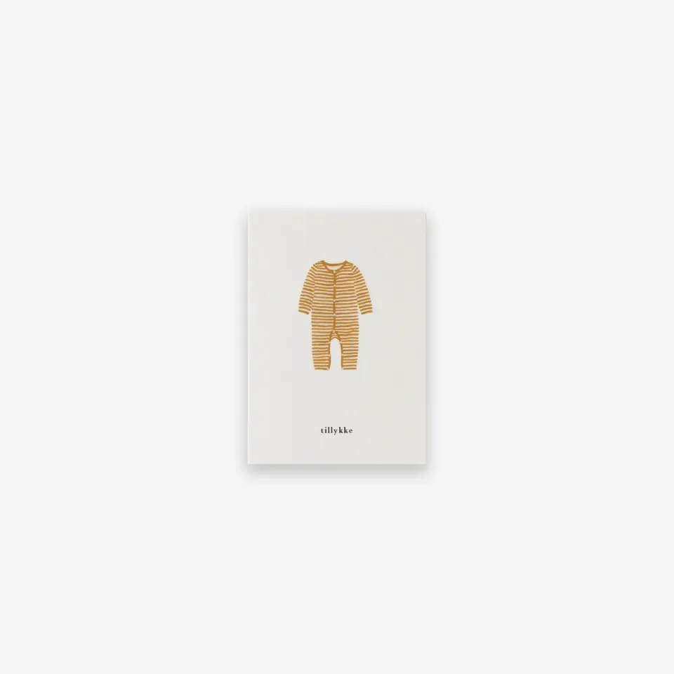 Kartotek petite carte voeux A7 sparkedragt okker
