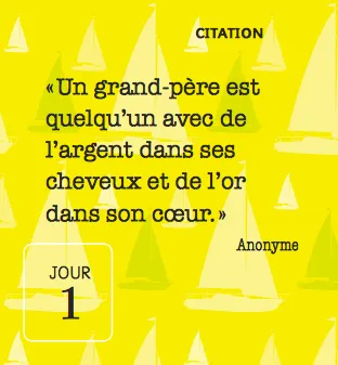 Frigobloc 365 messages pour papy calendrier mini paquet cadeau