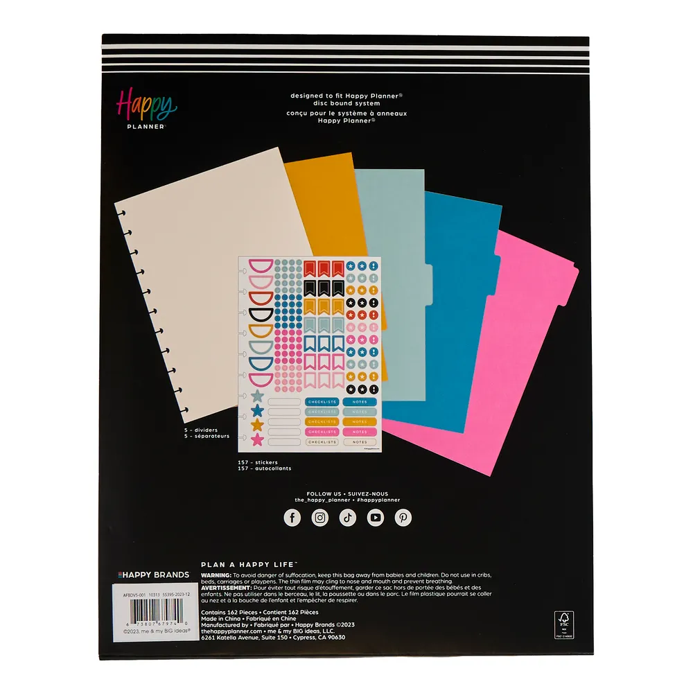 Me & my big ideas Happy Brights Big intercalaires plastique 6