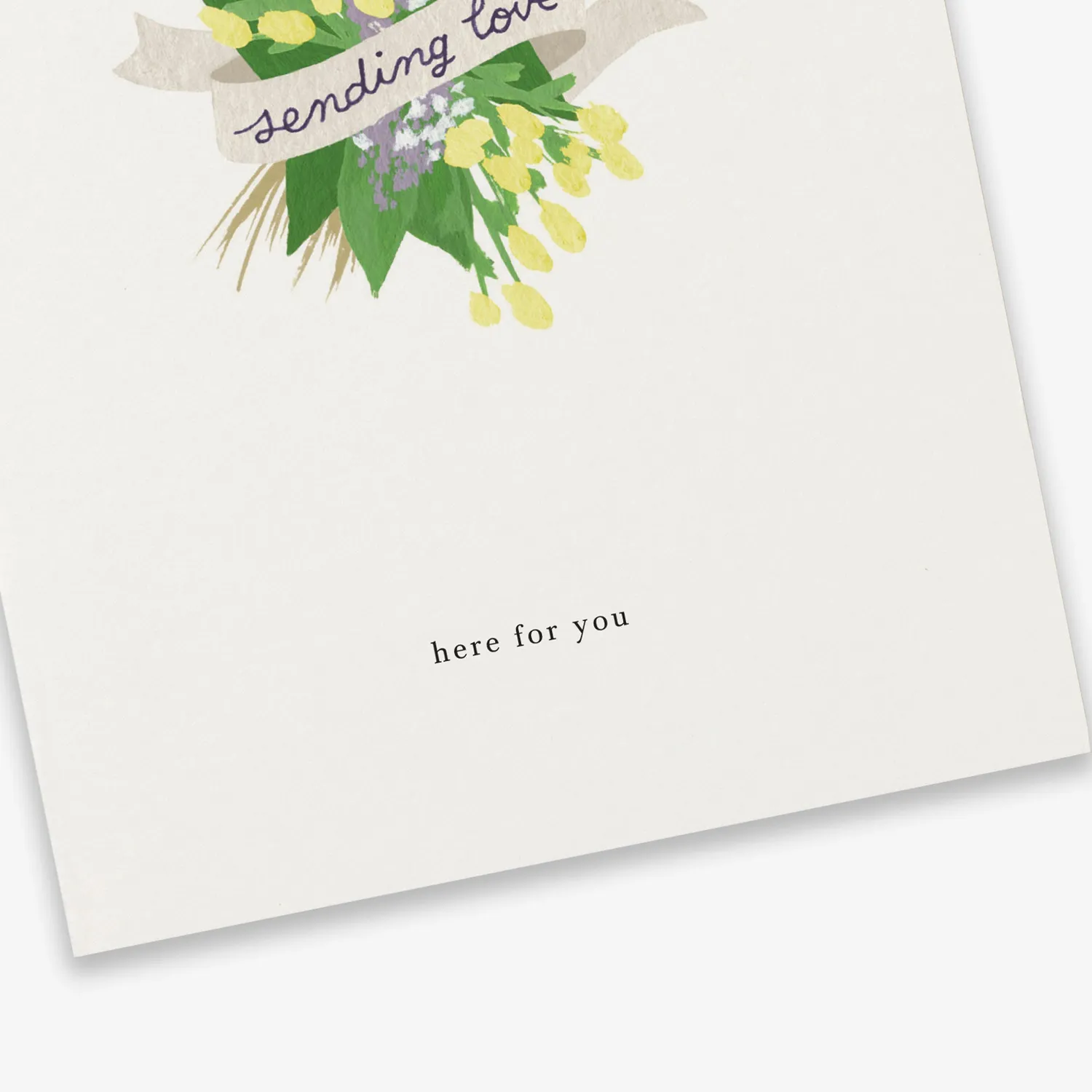 Kartotek Sympathy Flowers carte soutien here for you