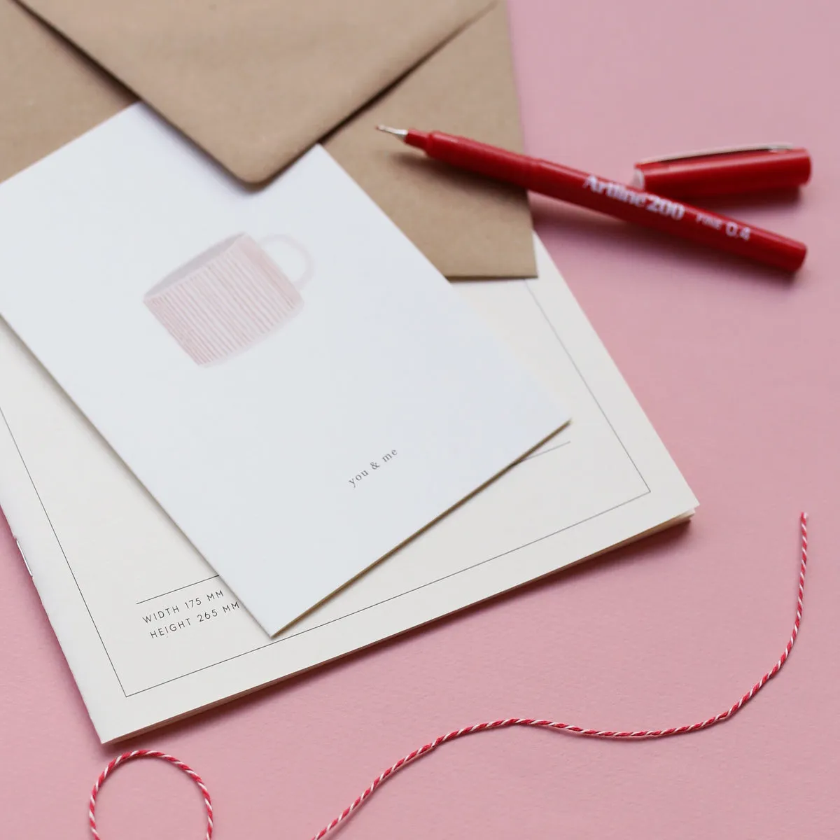 Kartotek Greeting Card Cup carte you & me