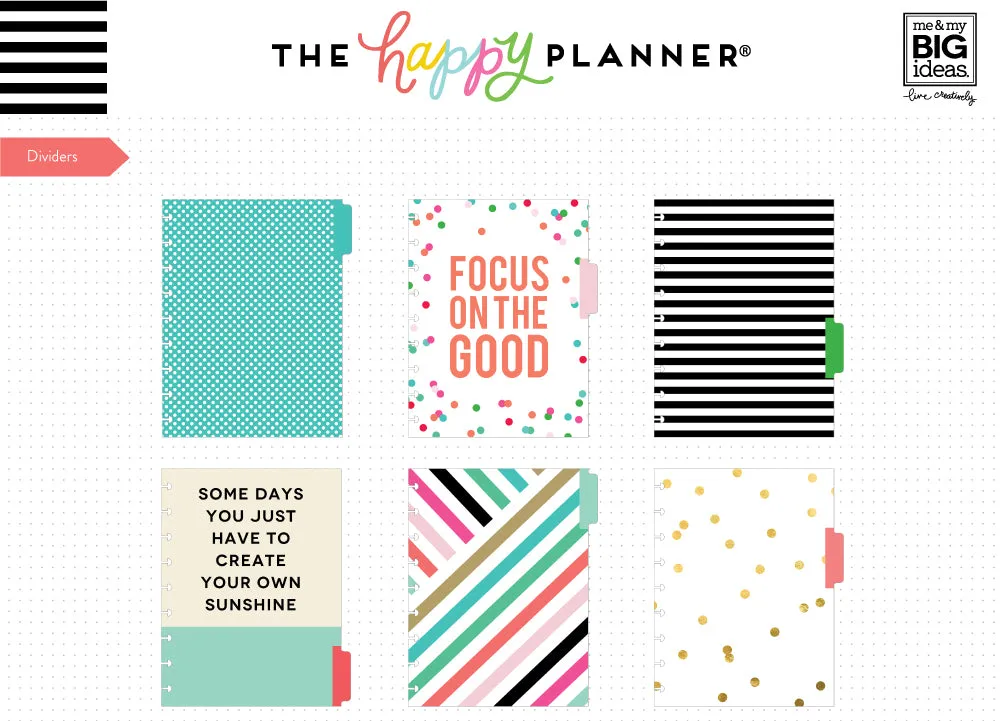 Happy Planner Weekly recharge 6 mois Classic non datée calendaire