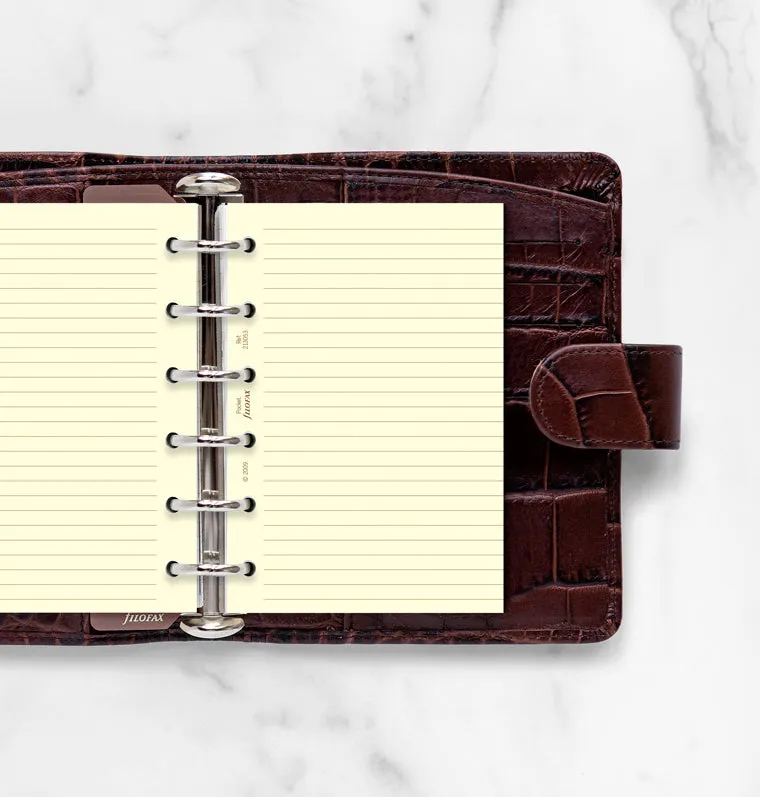 Filofax Pocket feuilles lignées crème 20 feuilles ligné