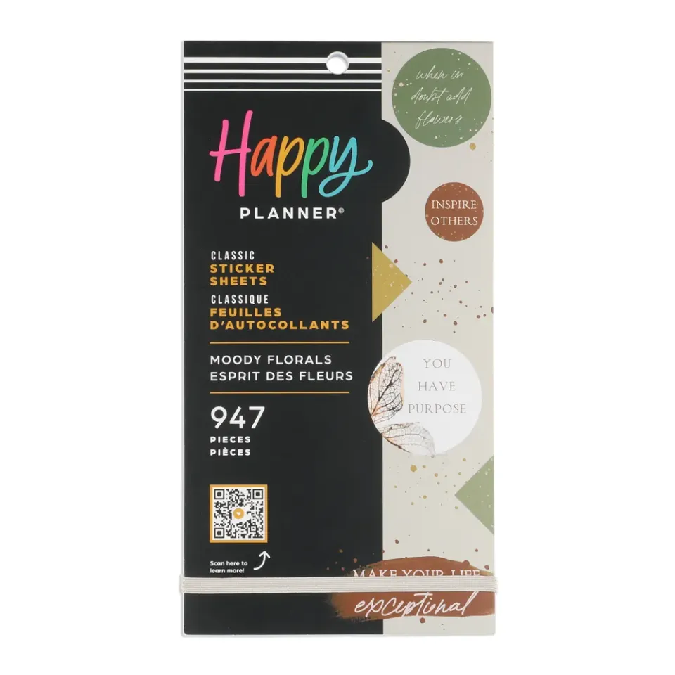 Me & my big ideas Moody Florals Value Pack stickers floral