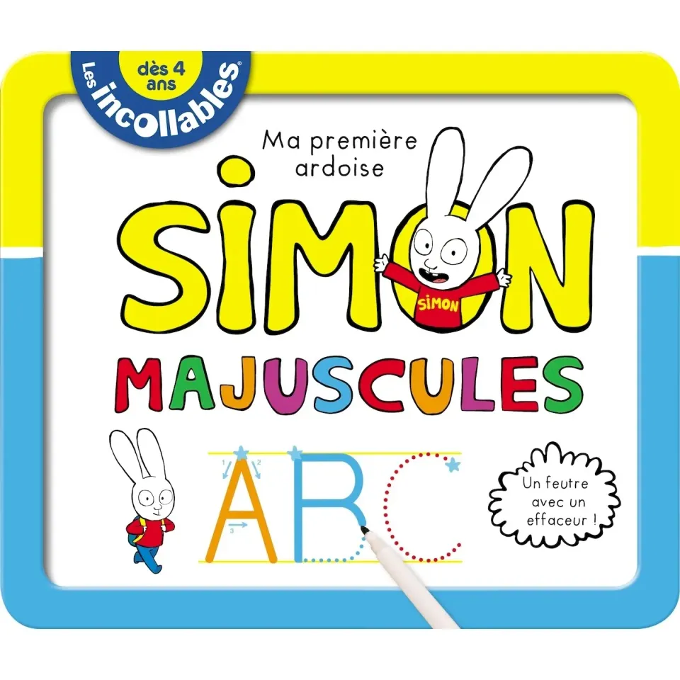 Les Incollables Ma première ardoise Simon majuscules effaçable