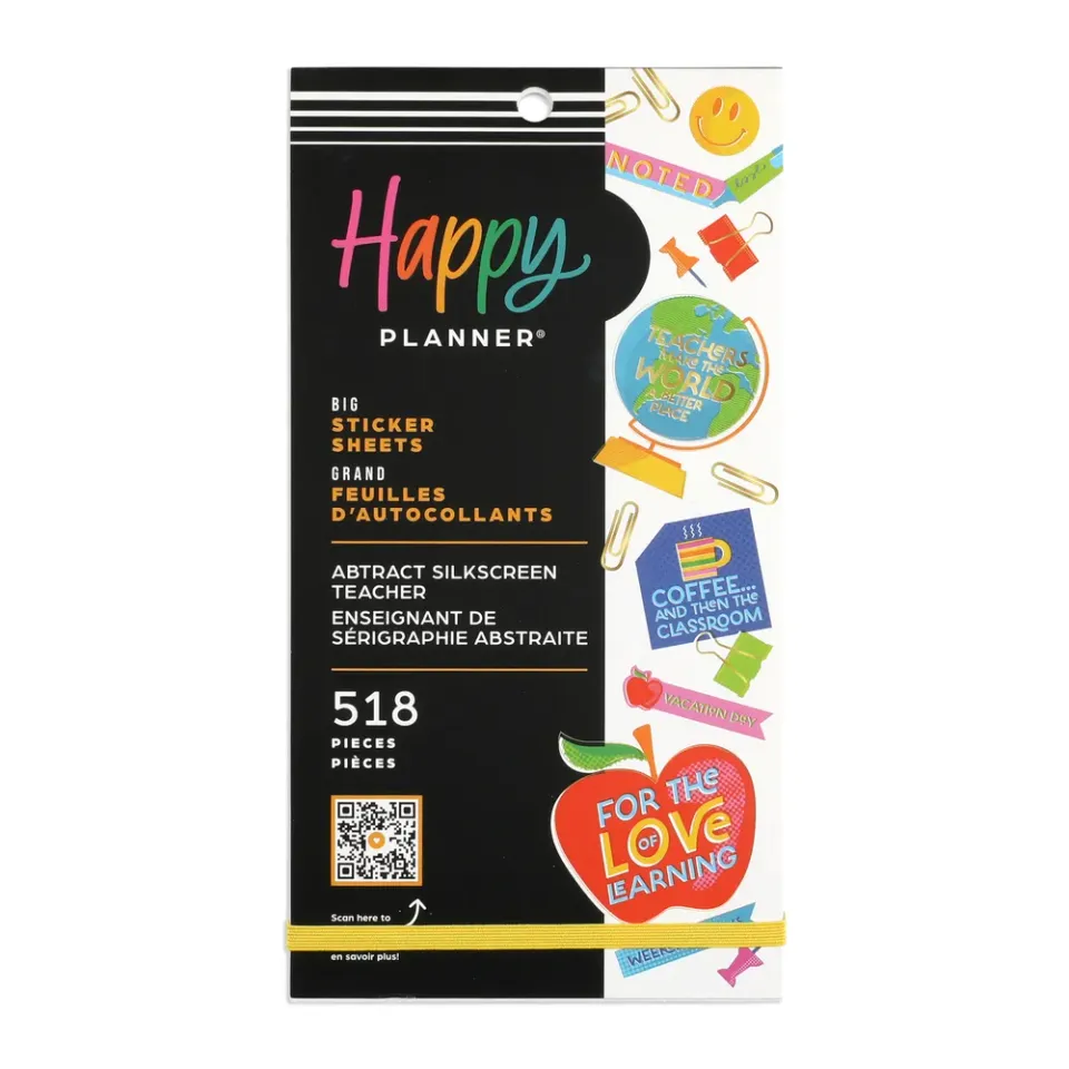 Happy Planner Abstract Silkscreen stickers Big prof 518