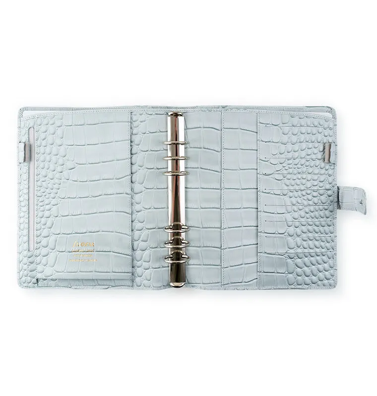 Filofax Classic Croc A5 organiseur gris perle cuir