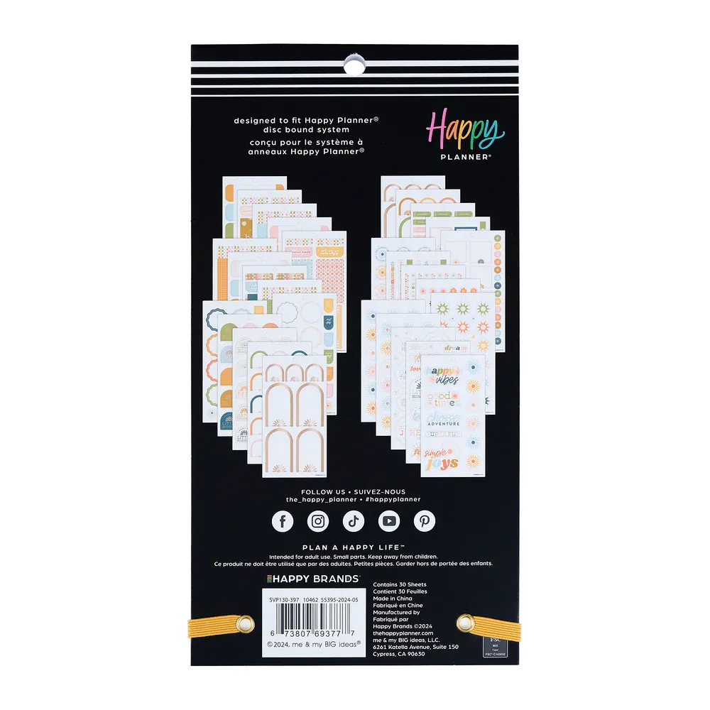 Happy Planner Simple Joys Big stickers 484 pièces
