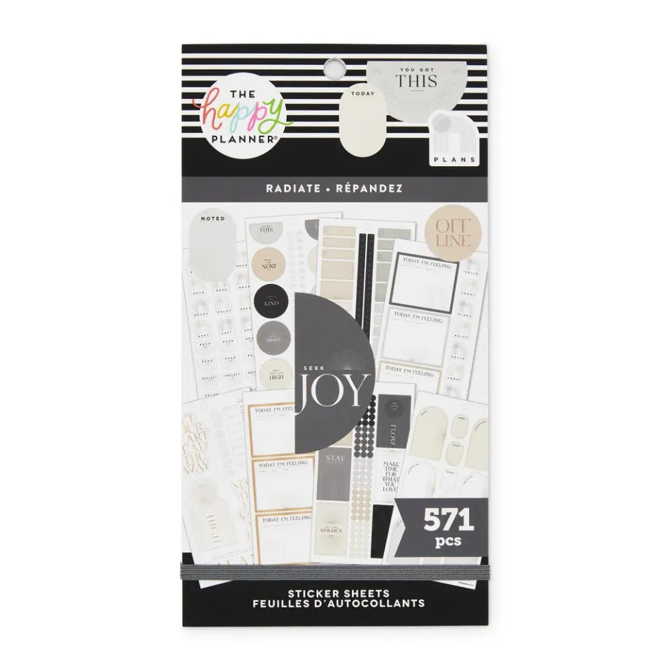 Happy Planner Radiate stickers minimalistes 571 pièces