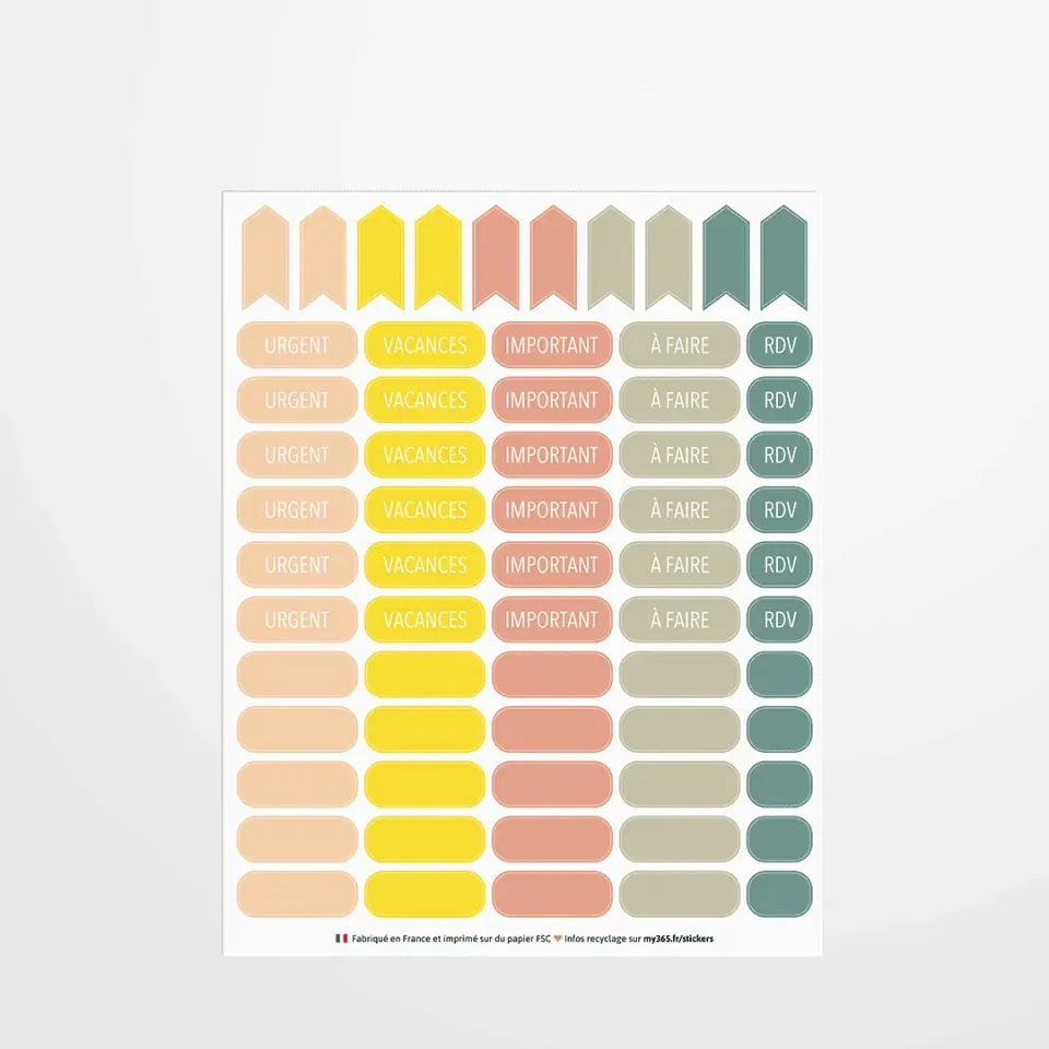 My365 Mots doux stickers organisation