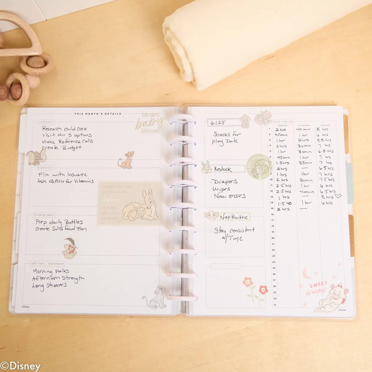 Happy Planner Disney Baby Classic planner bébé 12 mois