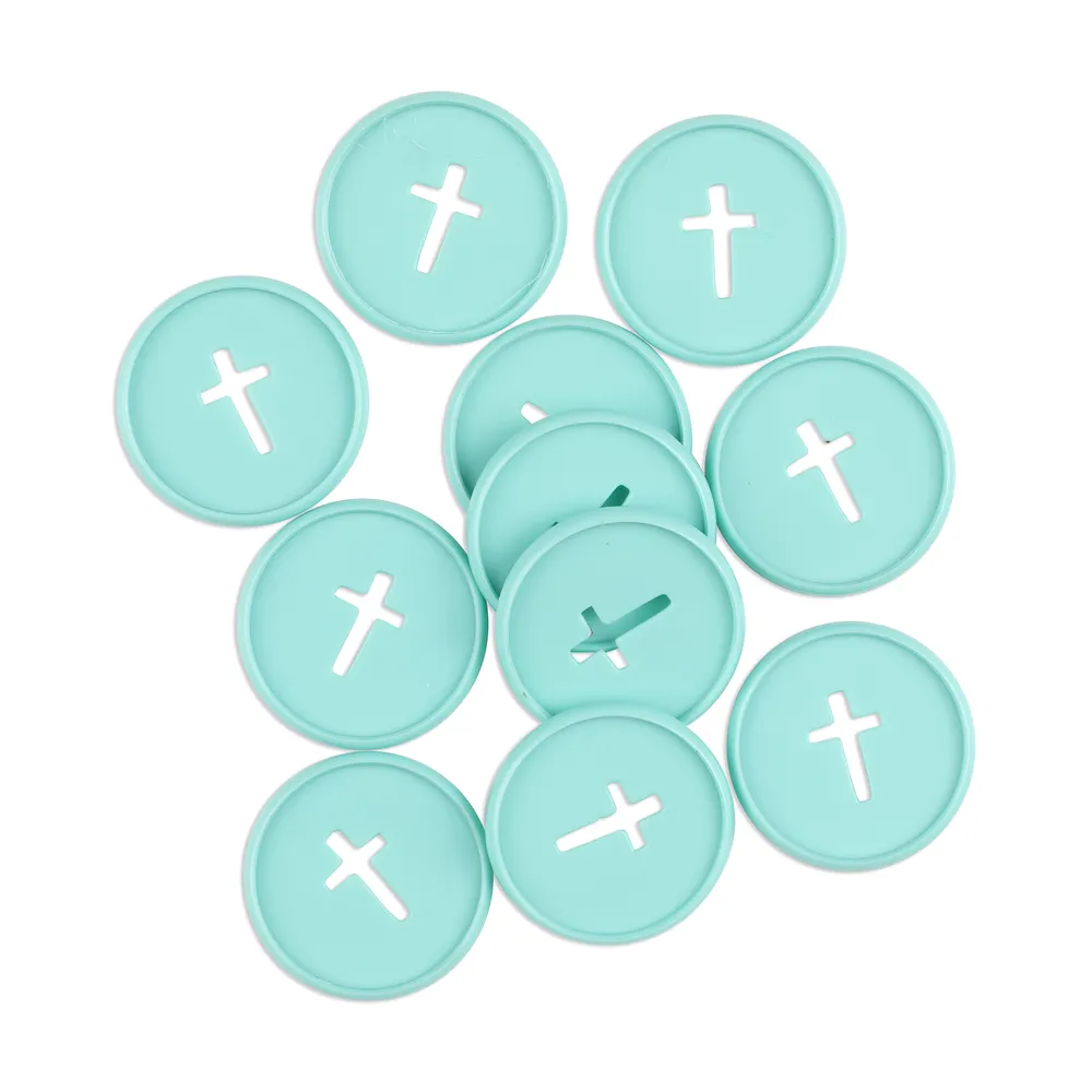 Happy Planner Cross Cutout disques teal medium 11 pièces