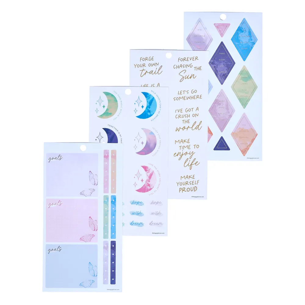 Happy Planner Opal Mountain stickers agenda 30 feuilles 618