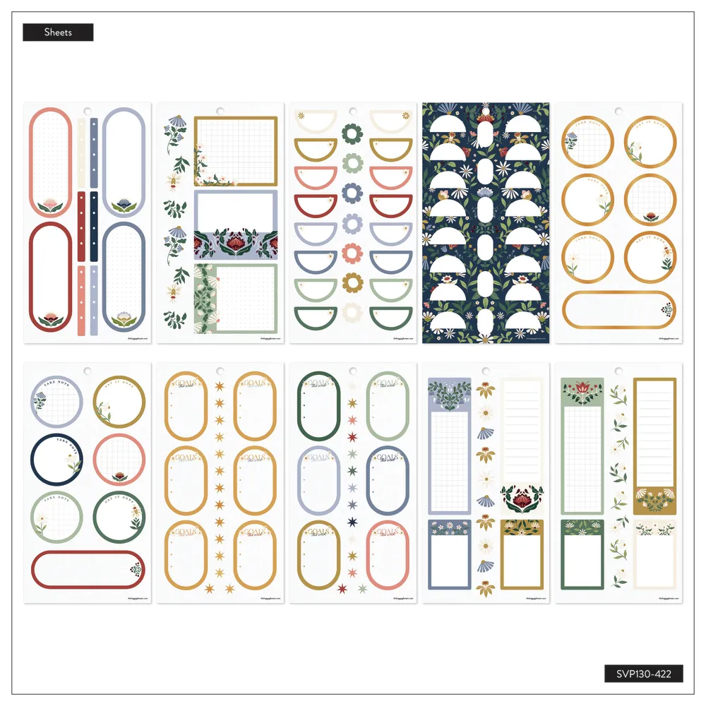 Happy Planner Forest Flowers stickers 30 feuilles nature