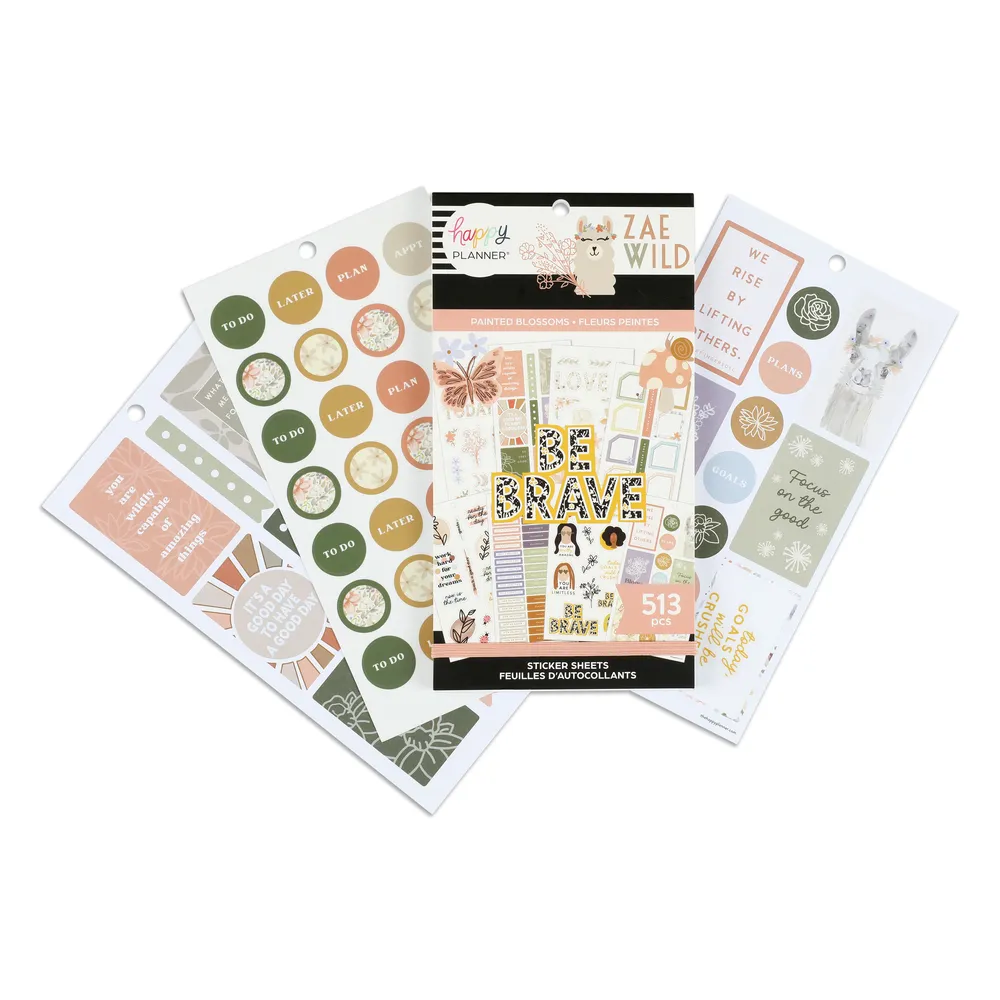 Happy Planner Zaewild Painted Blossoms stickers 513 floral