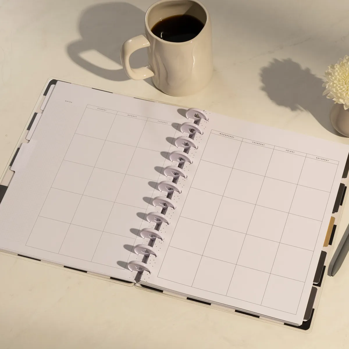 Happy Planner Sweet & Simple agenda Big non daté 12 mois noir et blanc