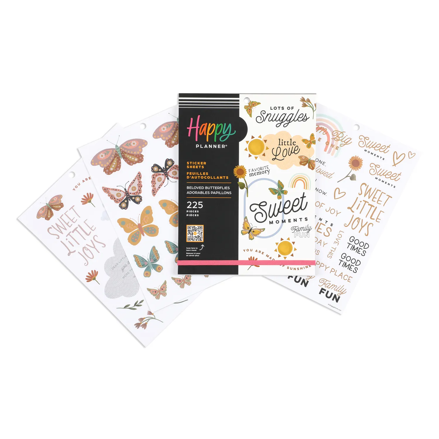 Happy Planner Beloved Butterflies Baby stickers 225 pièces papillon