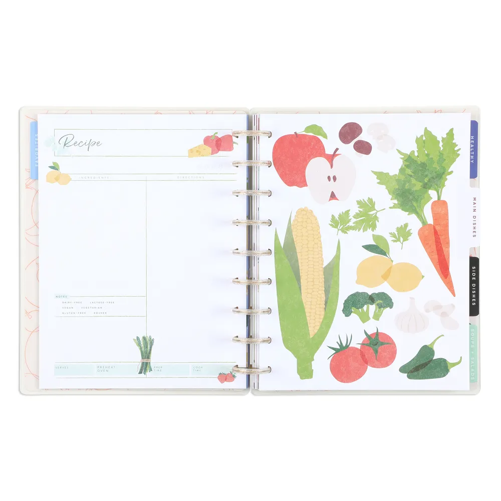 Happy Planner Cooking 101 organiseur recettes classic 81 feuilles