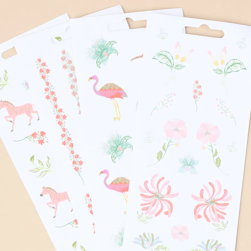 Happy Planner Lush Linens stickers 8 planches botanique