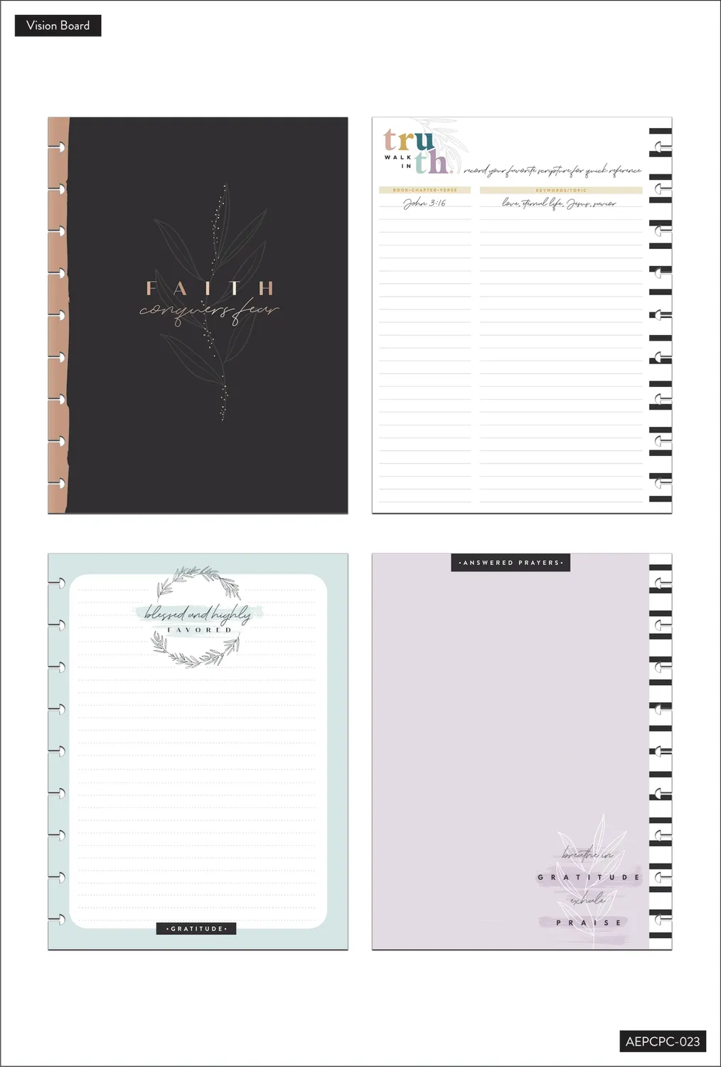 Happy Planner Simple Faith compagnon Classic 169 pièces foi