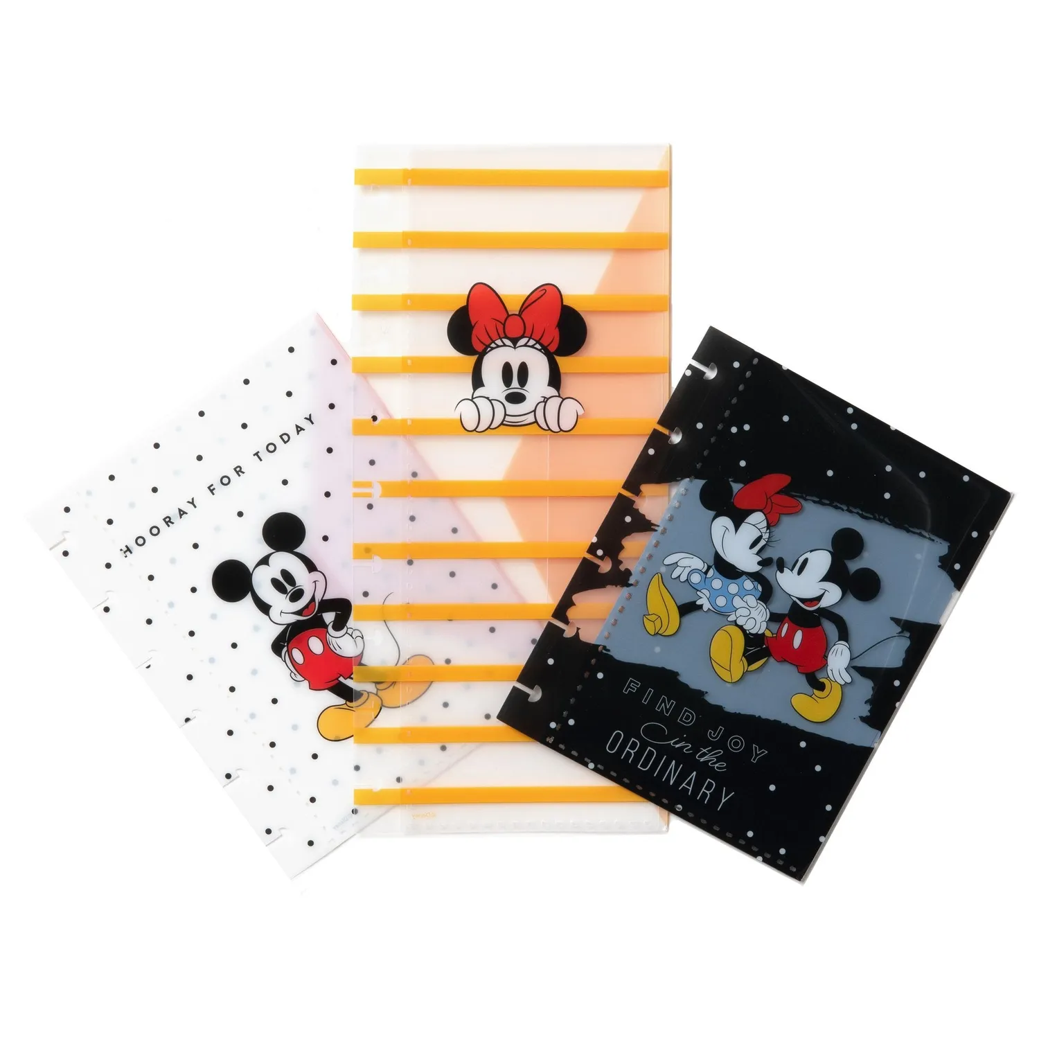 Happy Planner Mickey Minnie pochettes enveloppes à anneaux lot de 3