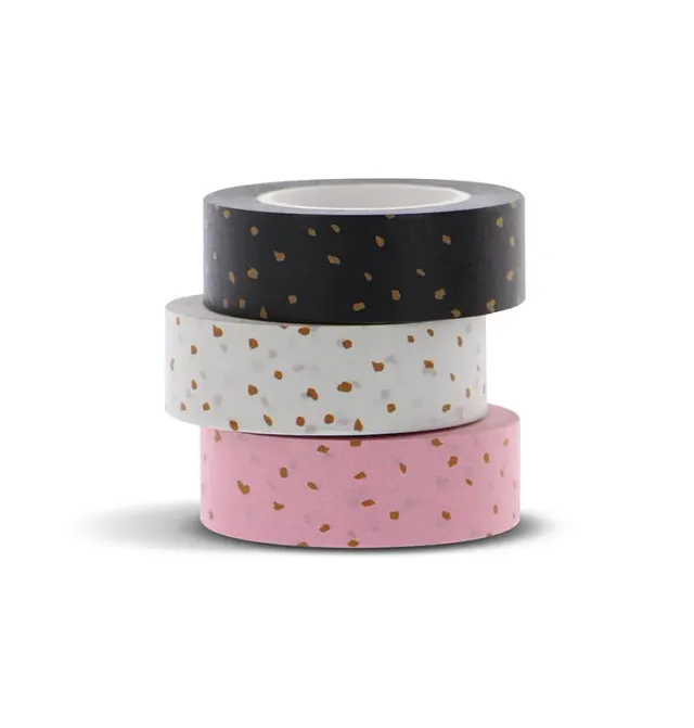 Filofax Confetti set 3 washi tapes agenda anthracite