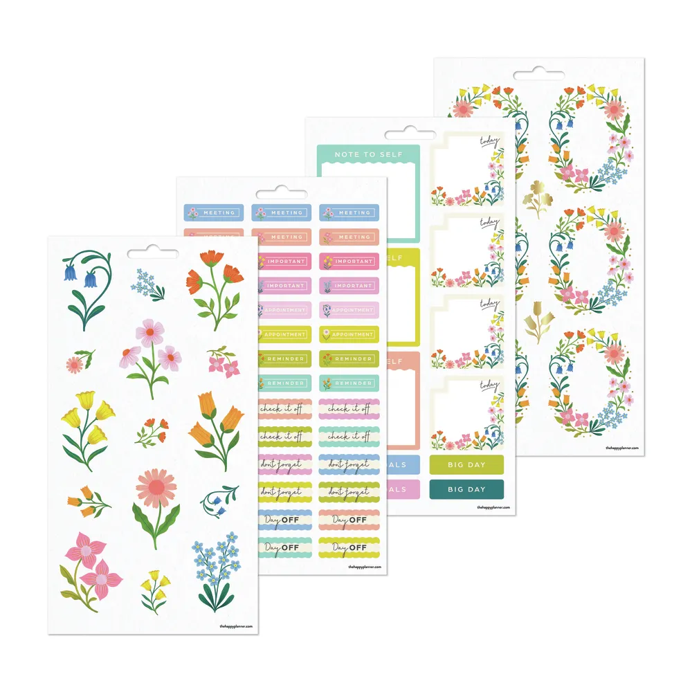 Happy Planner Planning 101 agenda non daté Classic kit floral